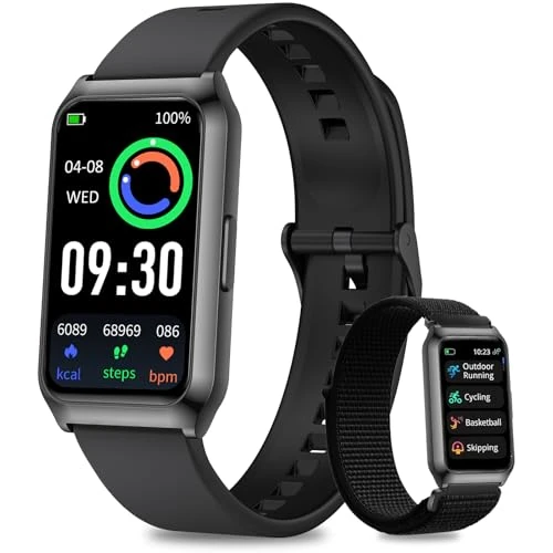 Fitoncloud Smartwatch Uomo Donna con Cassa in Alluminio, Batteria Fino a 7 Diorni, 1.47" Smart Watch con Sonno SpO2 Cardiofrequenzimetro, 25 Sportive, Impermeabil IP68 Orologio Fitness per Android iOS