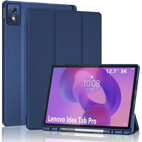 Offerta a tempo: ProCase Cover per Lenovo Idea Tab Pro 12,7 Pollici 2025 con Portapenne, Custodia Protettiva Lenovo Tab Pro Smart Cover TB373FU/TB375FC -Blu Marino - 32% da 19.99 € a 13.67 €