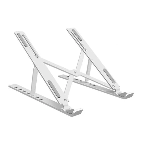Offerta a tempo: Supporto Pieghevole per Laptop da Scrivania - Supporto Regolabile in Altezza per Computer e Tablet - Supporto Ergonomico e Portatile per Laptop con Staffa di Sospensione per Casa e Ufficio, Bianco - 0.00% da 2.10 € a 2.10 €
