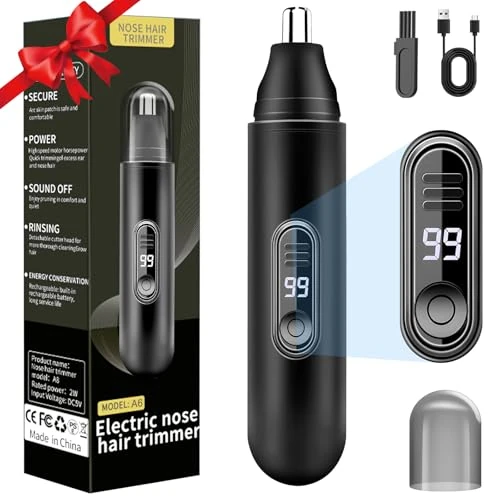 Offerta a tempo: Taglia peli naso, Tagliapeli Naso e Orecchie Ricaricabile Tipo-C - 0.00% da 9.99 € a 9.99 €