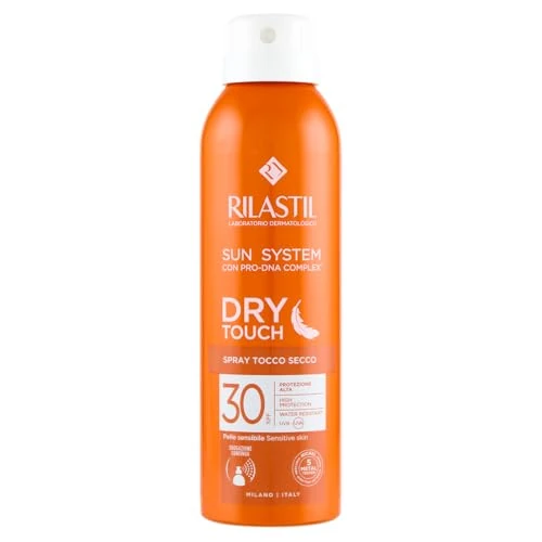 Offerta a tempo: Rilastil Sun System, Dry Touch Spray SPF30 ad Azione Antiossidante per Pelle Sensibile, resistente all'acqua, 200 ml - 30% da 18.53 € a 12.90 €