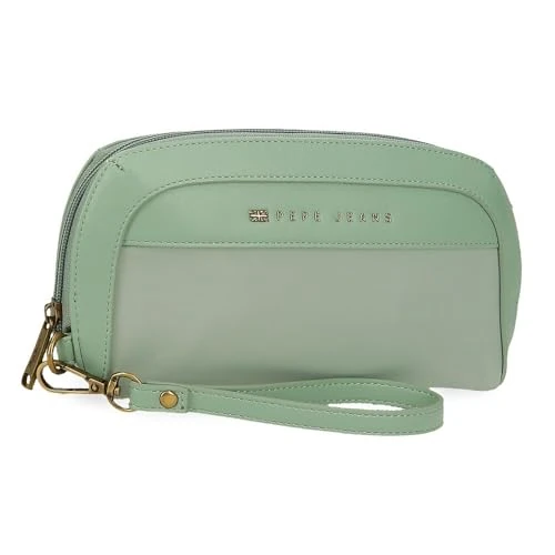 Pepe Jeans Morgan Bolso de Mano Verde 20x11x4 cms Poliéster con detalles en Piel Sintética by Joumma Bags