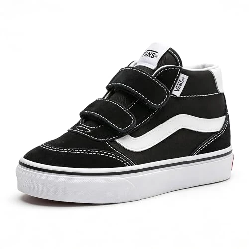 Offerta a tempo: Vans Brooklyn Mid V Sneaker da Bambino, Unisex, Nero/Bianco, Taglia 38, Nero e Bianco, 22.5 EU - 8% da 32.55 € a 30.00 €