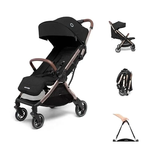Offerta a tempo: Maxi-Cosi Eva3, Passeggino per Bambini 0-4 anni (22 kg), Passeggino Leggero e Compatto, Reclinabile 3 Posizioni, Passeggino da Viaggio Chiusura Automatica, Tracolla, Essential Black Champagne - 0.0% da 249.99 € a 249.99 €