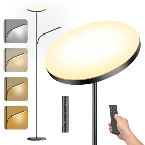 Oferta limitada: YICAIZI Lámpara de Pie LED Regulable de 42W, Lamparas de Pie Para Salon Superbrillante de 4000 LM Para Sala de Estar Con Luz de Lectura, Ajuste de temperatura de color y brillo (42W) de 69.99 € a 64.08 € (ahorro 8%)