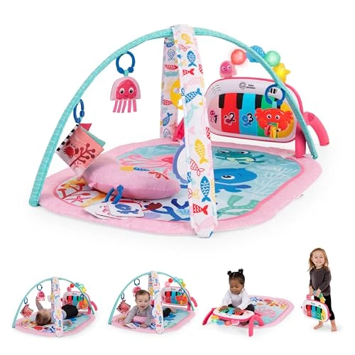 Oferta limitada: Baby Einstein, Gimnasio Bebé Ocean Explorers 4-en-1 - Alfombra Bebé Juegos con Kick Piano, Música & Descubrimiento de Idiomas, Juguetes Sensoriales, Recién Nacido +, Rosa de 59.99 € a 37.12 € (ahorro 38%)