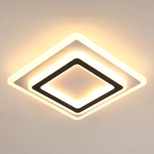 Offerta a tempo: Comely Plafoniere LED, Lampada da Soffitto 38W 4275LM, Creativo Quadrato Lampadario LED Soffitto Moderno per Soggiorno Cucina Bagno Camera da Letto Corridoio, Luce Calda 3000K - 14% da 38.99 € a 33.43 €