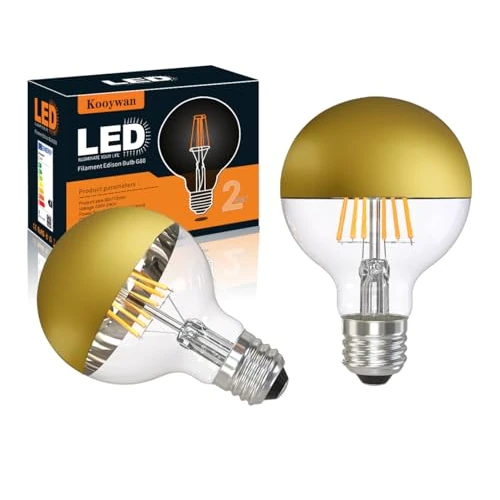 Limitiertes Angebot: KOOYWAN LED FIliment Patiniertes Gold Glühbirne 6W E27 warmweiß LED Kopfspiegel Filament Lampe von 20.99 EUR auf 13.99 EUR (Spare 33%)
