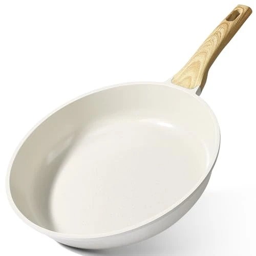 Offerta a tempo: GiPP Padella Antiaderente in Ceramica – Padella Sana e Atossica, Compatibile con Induzione, Senza PFAS e PFOA, Lavabile in Lavastoviglie(Bianco,28CM) - 30% da 28.99 € a 20.37 €