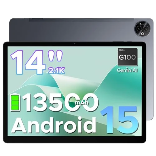 Offerta a tempo: DOOGEE Tab E3 Max Tablet 14 Pollici 2,1K FHD+, Tablet Android 15, Batteria 13500mAh Tablet con Sim, Processore Helio G100 Octa-core, 32GB RAM + 256GB ROM (2 TB TF), 16MP+8MP, 4G LTE/5G Wi-Fi/GPS - 30% da 459.99 € a 319.99 €