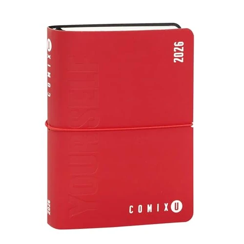 Limited-time offer: Comix U YOURSELF 2025-2026 Mini Daily Diary, 16 Months, with Soft Cover Heat Absorbing, Elastic and 448 Pages, Ideal for School and University 4.3 x 6 inches, Red from 31.90 £ to 31.90 £ (save 0.00%)