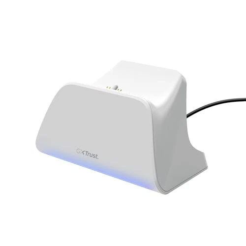 Offerta a tempo: Trust GXT 255W Caricatore Joystick PS5, Base Ricarica DualSense PS5 con Design Place-on, Ricarica Veloce, LED, Cuscinetti Antiscivolo, Cavo USB-C-C Incluso, Accessori PlayStation 5, Bianco - 20% da 24.99 € a 19.99 €