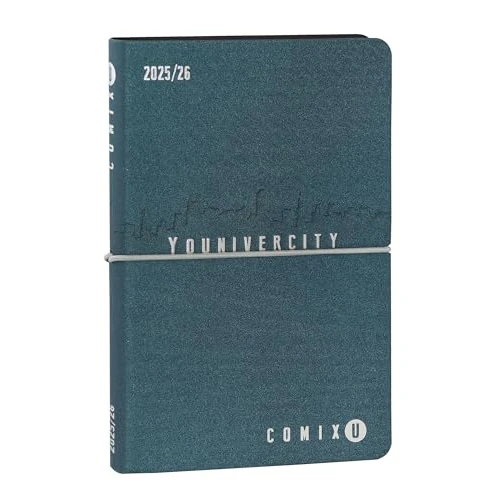 Limited-time offer: COMIX U YOUNIVERCITY 2025-2026 Weekly Diary, 13 Months, Soft PU Cover, Elastic Cover, 224 Pages, University, 11.8 x 18 cm, Black from $42.88 to $42.88 (save 0.00%)