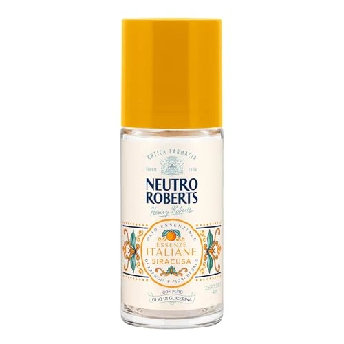 Offerta a tempo: Neutro Roberts, Deodorante Roll-on Siracusa Senza Sali di Alluminio, Zero Macchie, con Olio Essenziale di Arancia e Fiori di sale, Con Puro Olio di Glicerina, Deodorante Donna e Uomo, 50 ml, 48h - 40% da 4.99 € a 2.99 €
