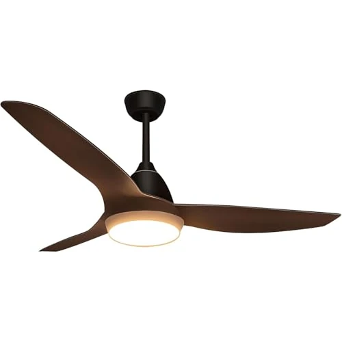 Offerta a tempo: snsok Ventilatore da Soffitto con Luce LED 52" 3 Pale, 6 Velocità + 3 Temperature Luce, Motore DC Super Silenzioso, Timer con Telecomando, Funzione Inverso Estate/Inverno (black) - 26% da 119.99 € a 88.91 €
