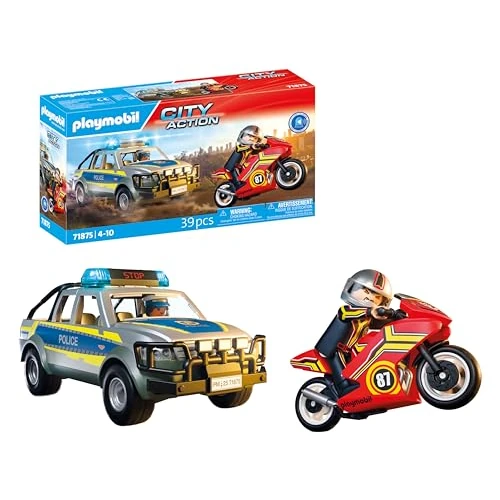 Tijdelijke aanbieding: PLAYMOBIL Police Pick-Up Truck Pursuit speelset met figuren, achtervolgingsjacht van 37.99 € naar 37.99 € (0.00% korting)