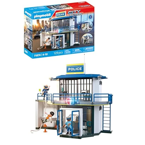 Offerta a tempo: PLAYMOBIL Police Station with Investigation Room Set da gioco con statuine - 41% da 59.99 € a 35.29 €