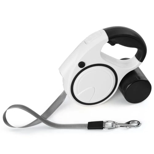 Limited-time offer: Aomig Retractable Dog Lead Tangle-Free Retractable Dog Lead, 5m/30kg Heavy-Duty Extendable Dog Leads, Self-Locking Dog Lise with Quick-Lock Pause System & LED Light for Outdoor Walking & Jogging Use from 11.99 £ to 11.99 £ (save 0.00%)