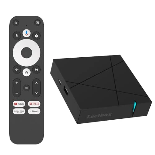 Android TV Box 4K - Streaming Box Smart TV met 4GB RAM & 32GB Opslag | WiFi 6 | Bluetooth 5.2 | Ingebouwde Chromecast | Dolby Vision | Google Assistant | Netflix & YouTube Gecertificeerd