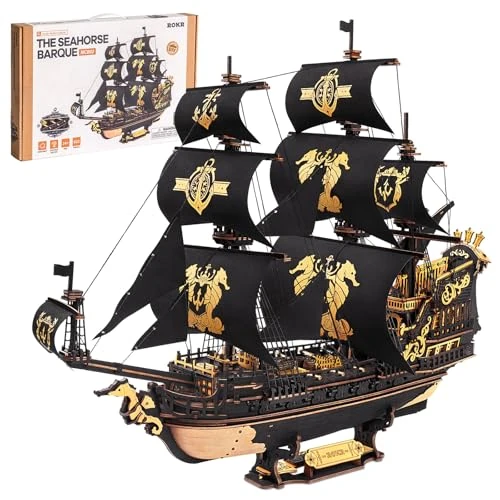Offerta a tempo: ROKR Puzzle 3D in Legno per Adulti, Modello di Nave Modellismo da Costruire, Decorazioni per la Scrivania di Casa, Puzzle Regalo per adolescenti e adulti (MCB02) - 20% da 54.99 € a 43.99 €