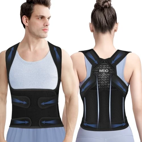 Offerta a tempo: Fascia Posturale Spalle Schiena Uomo: Correttore Posturale Fascia Lombare Supporto Donna - Tutore Spalla Busto Schiena Dritta Elastica Regolabile - Ortopedico Cintura per Raddrizza Schiena Collo XL - 39% da 37.99 € a 22.99 €