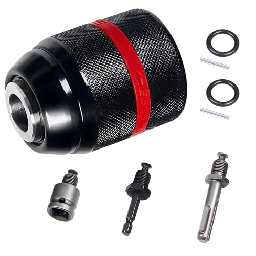 Schnellspannbohrfutter für Milwaukee, 1/2-20UNF-Halterung, 1,5–13 mm, selbstspannendes Bohrfutter für Handbohrmaschine, Schlagschrauber, mit 3/8 Zoll SDS-Plus-Schaft, 1/2-Zoll-Schlagschrauber-Adapter