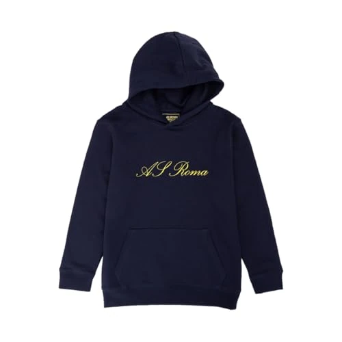 AS Roma Unisex Kid's Blue-7/8y Hooded Sweatshirt, Blue, 7-8 anni