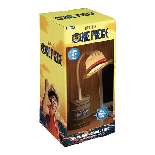 Offerta a tempo: Paladone, Lampada da scrivania snodabile con Cappello di Paglia di One Piece, lampada pieghevole dell’anime con licenza ufficiale, per fan della cultura pop, camera da letto, casa, ufficio - 15% da 29.99 € a 25.59 €