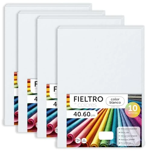 Zeitlich begrenztes Angebot: m-office Bastelfilz für DIY-Projekte, Filzplatten in bunten Farben, Weich und Flexibel, Material für Nähen und Patchwork Stoffe, Ideal Handarbeiten, Deko Kunsthandwerk, 20x30cm, (Weiß, 40 Stk) von 54.00 € auf 54.00 € (0.00% Ra