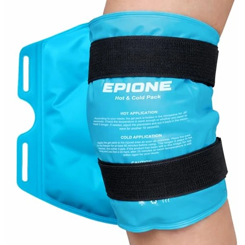 Boston Tech EPIONE Knie Kühlmanschette mit Gel-Kühlpad – Wiederverwendbares Kühlpack mit verstellbaren Gurten, flexible Kalt- & Wärmekompresse für Sport, Belastung und Alltag (27 X 35 cm)