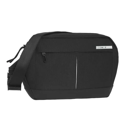 Offerta a tempo: COMIX Campus Man - Marsupio, Vano Principale Chiuso Con Zip per Cellulare o Altri Oggetti, Pratica Tasca sul Retro con Chiusura a Zip, Tracolla Regolabile, 34x14,5Hx9 cm, Nero - 41% da 30.00 € a 17.68 €