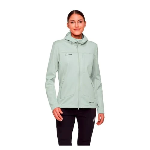 Offerta a tempo: Mammut Ultimate VIII SO Hooded Jacket Women | Giacca Softshell da Donna Antivento con Cappuccio | Silver Sage, S - 43.93% da 344.95 € a 193.40 €