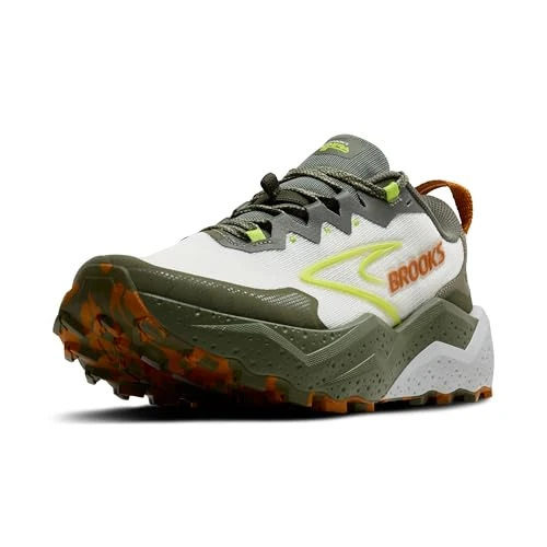 Brooks Mens Caldera 8 Sneaker, Dusty Olive Lime Oyster, 11 UK