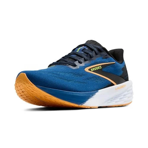 BROOKS Launch 11 Sneakersy męskie, 41 EU, Black Navy Peony Orange, 41 EU