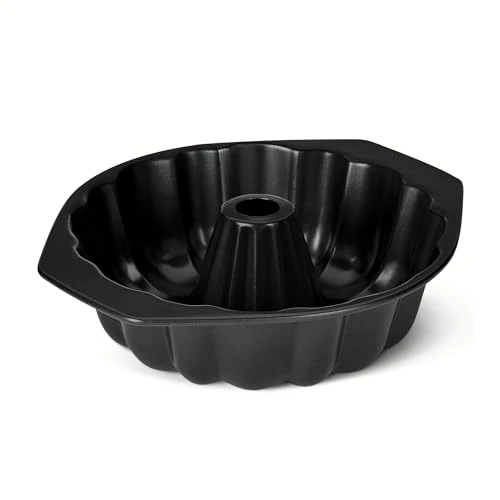 Offerta a tempo: Amazon Basics Stampo Scanalato per Torta Antiaderente, Lavabile in Lavastoviglie e Adatto al Forno, 25,4cm, Colore Nero - 33% da 26.61 € a 17.83 €