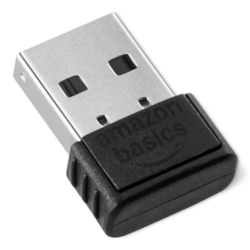 Amazon Basics - Adattatore USB Bluetooth 5.4 per PC, Ricevitore USB per Mouse Bluetooth, Tastiera, Laptop, Compatibile con Windows 11/10/8.1