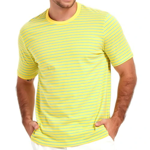 Offre limitée : LEDING&BEST T-Shirt Stretch Rayé à Manches Longues Homme Manches Longues Tee Shirt Marinière avec Ses Rayures/Décontractées Chic Classique Tops de 19.99 € à 19.99 € (0.00% de remise)