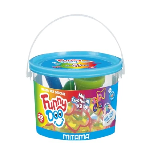 Offerta a tempo: Mitama Barattolo My Creativity Kit Funny Doo, Pasta da modellare, 22 pezzi, Scatola Gioco con formine, da 3 anni in su, Gioco e Tempo Libero, Bambini - 3% da 9.67 € a 9.39 €