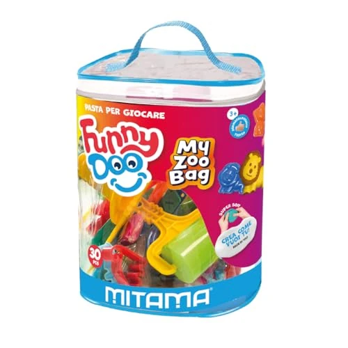 Offerta a tempo: Mitama Sacca My Zoo Bag Funny Doo, Pasta da modellare, 30 pezzi, Scatola Gioco con formine, da 3 anni in su, Gioco e Tempo Libero, Bambini - 38% da 16.90 € a 10.49 €