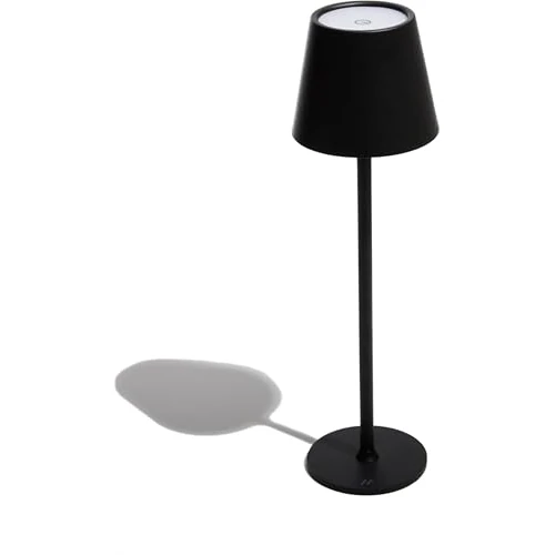 Oferta limitada: Muitomas, Lámpara de mesa con control táctil y intensidad de la luz ajustable, lámpara de diseño para mesita de noche o escritorio, carga cable USB-C, batería de 1800 mAh, color negro de 37.12 EUR a 37.12 EUR (ahorro 0%)