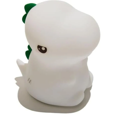 Muitomas, Lampe en silicone en forme de dinosaure pour enfants, lumière décorative douce au toucher, entrée DC 4,5 V, blanc