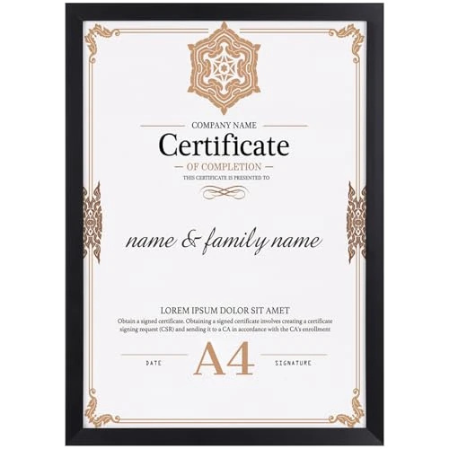 Offerta a tempo: Ditwis Cornice A4 Nera, per 21x29,7 cm Certificati, Foto, Disegni dei bambini e Documenti, per Pareti e Tavoli, Portafoto Adatta per Soggiorno, Camera da Letto e Ufficio - 0.00% da 9.88 € a 9.88 €