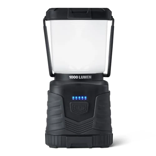 Oferta limitada: Amazon Basics Linterna de Camping LED con 4 Modos de Luz - Lámpara Portátil 1000 Lúmenes con Iluminación 360° - Linterna Resistente al Agua - Pilas No Incluidas - Negro de 18.04 € a 18.04 € (ahorro 0.00%)