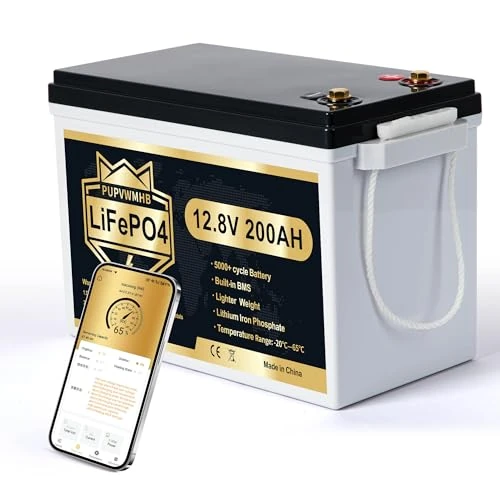 Tijdelijke aanbieding: PUPVWMHB Mini LifePO4 Lithiumbatterij, 12 V, 200 Ah, lithiumbatterij, 200 A BMS, tot 15000 cycli, max. 2560 Wh energie met ondertemperatuuruitschakeling, perfect voor camper, zonne-energie van 329.00 € naar 329.00 € (0.00% korting)