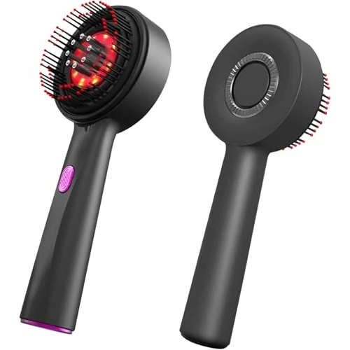 Tijdelijke aanbieding: Elektrische hoofdmassageborstel voor hoofdmassage, elektrische haarborstel voor massage en hoofdhuidverzorging, 3-traps instelbaar (zwart) van 19.99 € naar 19.99 € (0.00% korting)