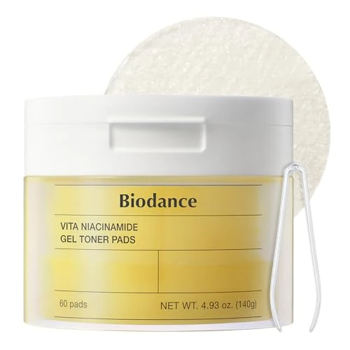 Limited-time offer: Biodance Vita Niacinamide Gel Toner Pads, Dark Spot Corrector, Evening Skin Tone, Gentle Exfoliating Toner Pads with Vitamin C, Pre-Soaked Pads, Korean Skin Careㅣ60 Pads from $26.00 to $22.10 (save 15%)