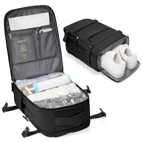 BJLFS Travel Backpack Ryanair Cabin Bag 40x20x25 Underseat Carry On Bag,Easyjet 45x36x20 Casual Backpack,Women Daypack with Laptop Compartment