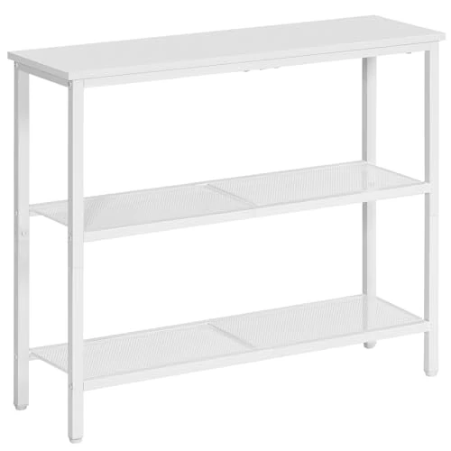 Limited offer: HOOBRO 29.5" Narrow Console Table, 3-Tier Entryway Table, Thin Sofa Table with Shelves, Side Table, Display Table, for Hallway, Entrance, Living Room, Bedroom, White WW73XG01 from 60.23 EUR to 49.99 EUR (save 17%)