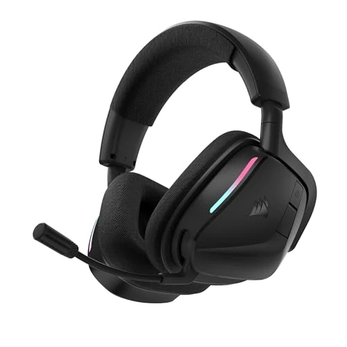 CORSAIR VOID v2 Draadloze Gaming Headset met Bluetooth voor PC, PS5, PS4, Switch & Mobiel – Dolby Atmos, 70 uur Batterijduur, Dubbele Draadloze, Snel Opladen – Koolstof