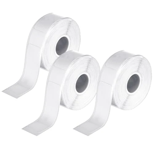 HJZHII 3Roll Label Maker Tape 12mm x 40mm, 480PCS Waterproof D30 Label Tape White Sticker Thermal Paper Household Storage Labels Self-Adhesive Labeling Tape Replacement for Label Maker